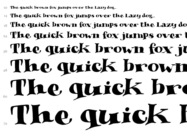 DK Phantom Peach font waterfall